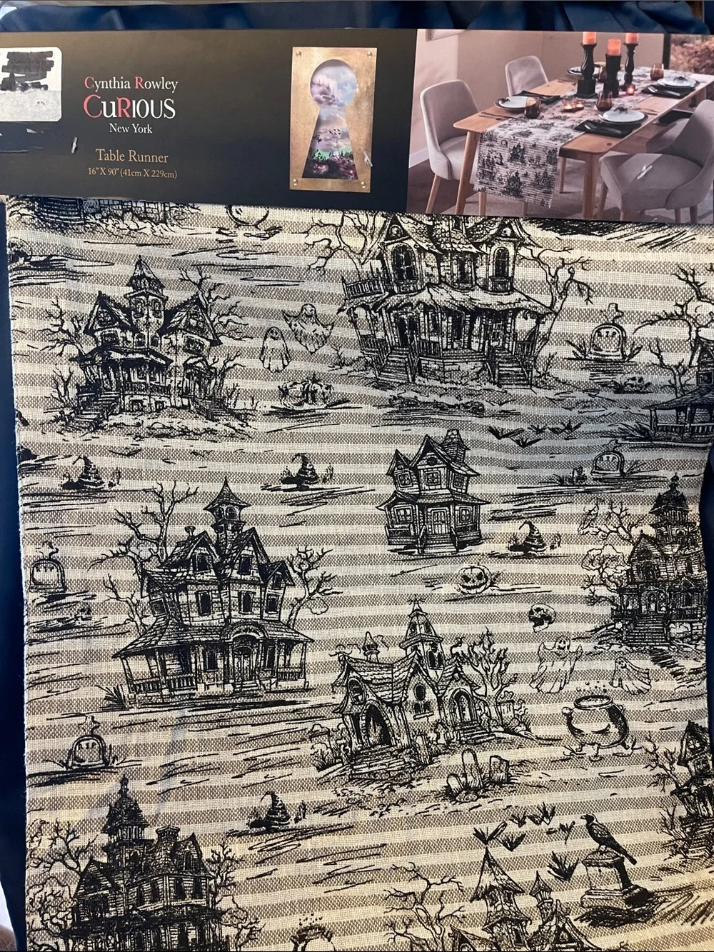 Cynthia Rowley Curious NY - Halloween Themed Table Runner